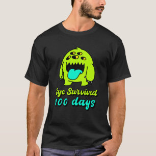 Camiseta 100º Dia de Crianças Monstradas da Escola Sobreviv