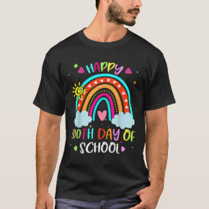 Camiseta 100º Dia De Escola Arco-íris Feliz 100 Dias Mais I