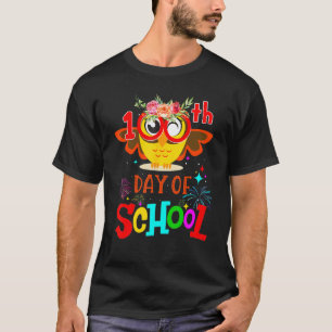 Camiseta 100º Dia De Escola Coruja Fofa Professora Feliz 10