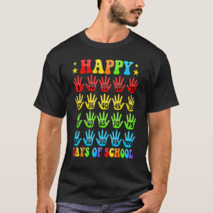 Camiseta 100º Dia de Escola Professor Aluno Criança Feliz