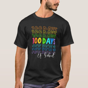 Camiseta 100º Dia de Escola Professores Crianças Filho Feli