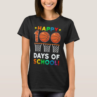 Camiseta 100º Dia de Escolinha de Basquete Meninos Meninas 