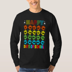 Camiseta 100º Dia De Figuras Escolares Para Crianças Menina