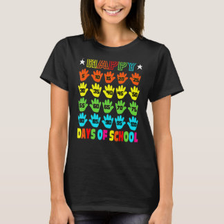 Camiseta 100º Dia De Figuras Escolares Para Crianças Menina