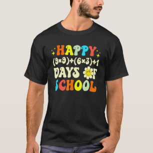 Camiseta 100º Dia de Fórmula Matemática Feliz 100 Dias