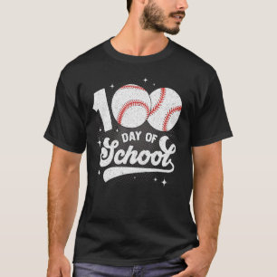 Camiseta 100º Dia De Jogador De Beisebol Legal Na Escola