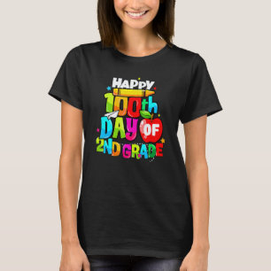 Camiseta 100º Dia De Professor Da 2ª Série Crianças Felizes