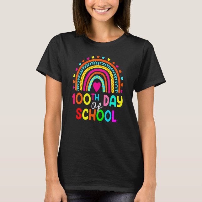 Camiseta 100º Dia De Professora Escolar 100 Dias Mais Intel (Frente)