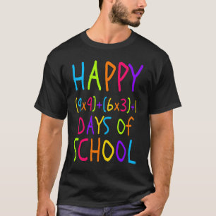 Camiseta 100º Dia de Professores Crianças 100 Dias de Matem