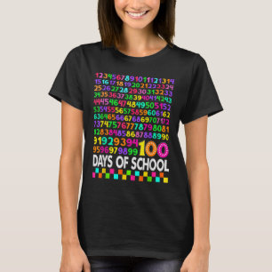 Camiseta 100º Dia de Professores Crianças 100 Dias de Matem
