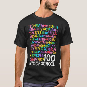 Camiseta 100º Dia de Professores Crianças 100 Dias de Matem
