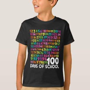 Camiseta 100º Dia de Professores Crianças 100 Dias de Matem