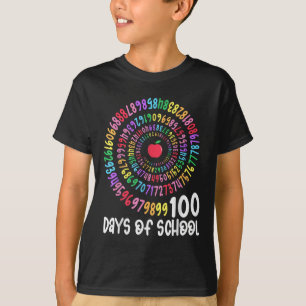 Camiseta 100º Dia de Professores Crianças 100 Dias de Matem