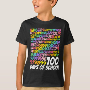 Camiseta 100º Dia de Professores Crianças 100 Dias de Matem
