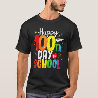 Camiseta 100º Dia de Professores Crianças Feliz 100