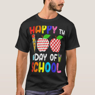 Camiseta 100º Dia de Professores Crianças Feliz 100