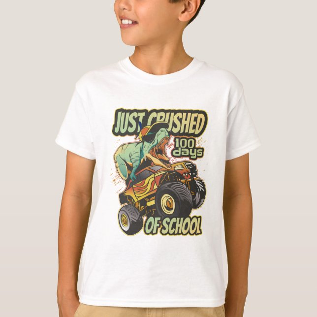 Camiseta 100º Dia de Professores Crianças Felizes 100 Dias  (Frente)