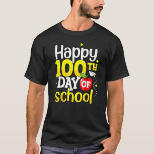 Camiseta 100º Dia de Professores Crianças Meninas Feliz