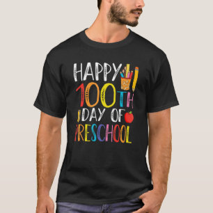 Camiseta 100º Dia de Professores da Pré-escola Crianças 100