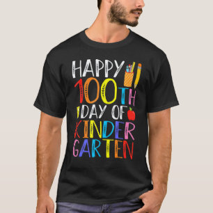 Camiseta 100º Dia De Professores De Jardim De Infância Cria