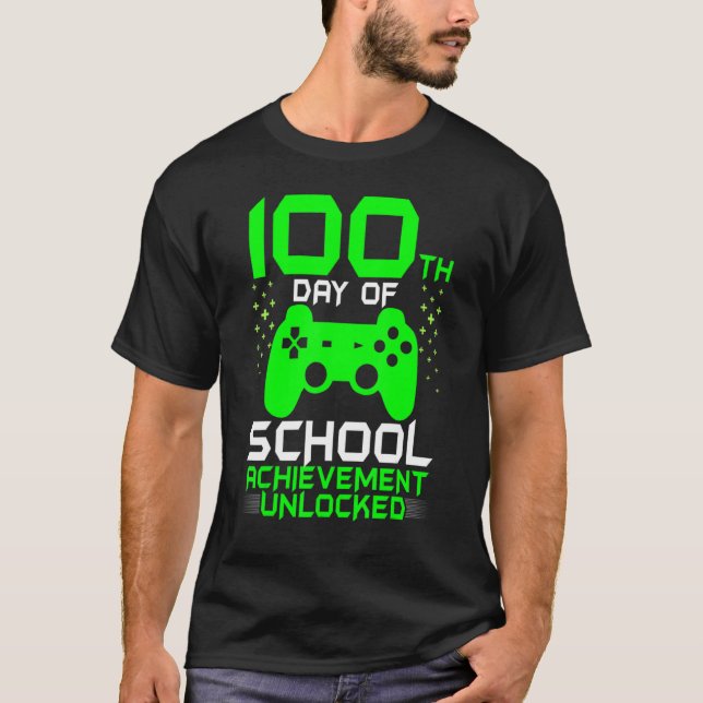 Camiseta 100º Dia de Professores De Jogo Na Escola Feliz 10 (Frente)
