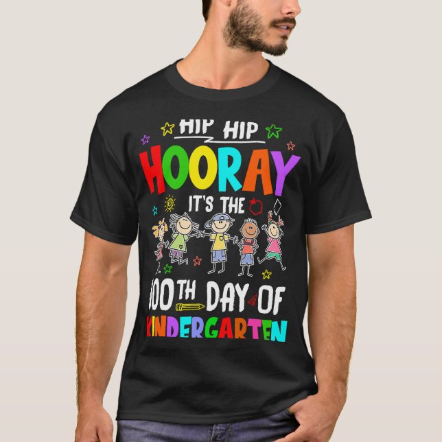 Camiseta 100º Dia de Professores Do Jardim de Infância Esco (Frente)