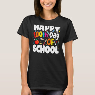 Camiseta 100º Dia De Professores Escolares Figuram 100 Dias