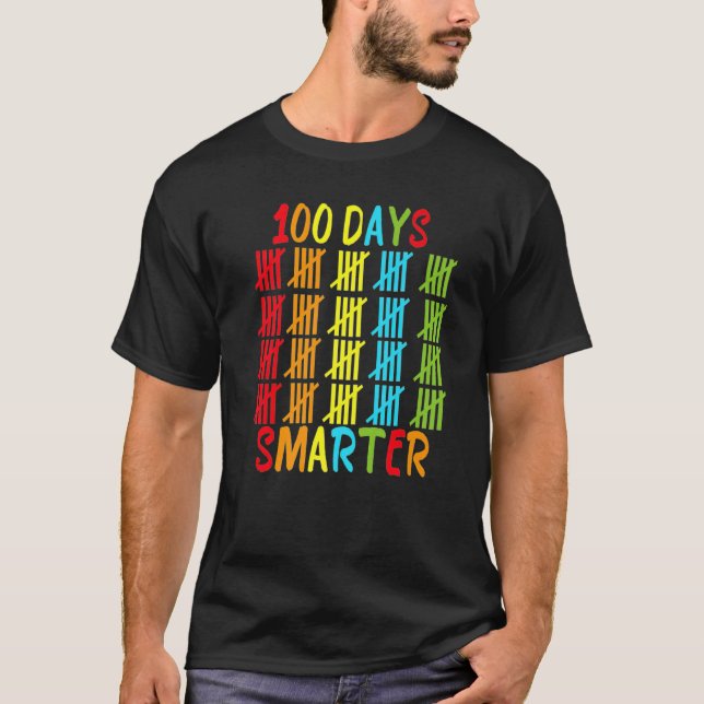 Camiseta 100º Dia De Professores Escolares Figuram 100 Dias (Frente)