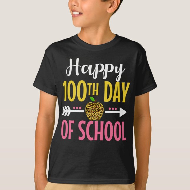 Camiseta 100º Dia De Professores Escolares Mulheres Meninas (Frente)