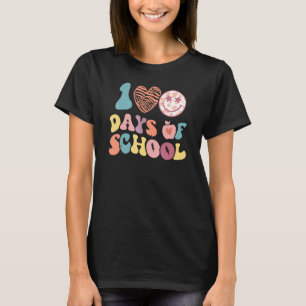Camiseta 100º Dia de Professores Escolares Retro Groovy Hap