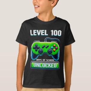 Camiseta 100º Dia de Videos games Escolares Jovens Jogador