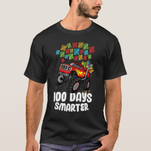 Camiseta 100º Dia Do Caminhão Monstro Da Escola 100 Smarter
