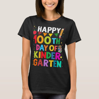 Camiseta 100º Dia Do Jardim De Infância Feliz 100 Dias De E