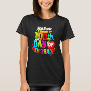 Camiseta 100º Dia Do Professor Da 4ª Série Crianças Felizes