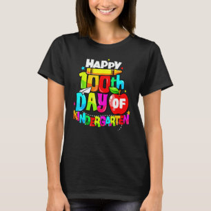 Camiseta 100º Dia Do Professor De Jardim De Infância Feliz