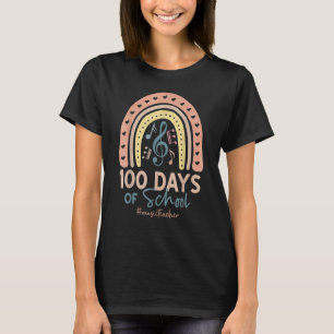 Camiseta 100º Dia Do Professor De Música Escolar 100 Dias M
