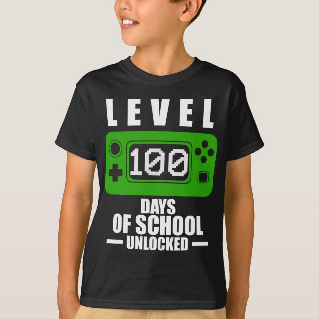 Camiseta 100º Dia dos Meninos Escolares 100 Dias de Jogos E (Frente)