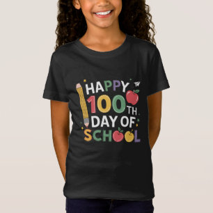 Camiseta 100º Dia dos Professores Feliz 100 Dias