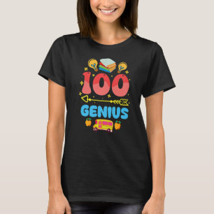 Camiseta 100º Dia dos Professores Geniais Crianças Feliz 10