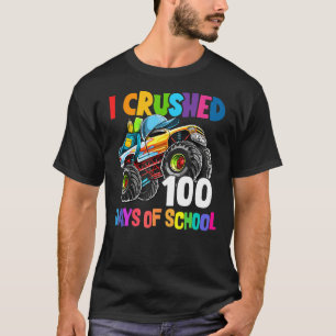 Camiseta 100º Dia Eu Esmagei 100 Dias De Tru De Monstro Esc