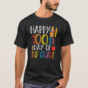 Camiseta 100º Dia Professores da Segunda Série Crianças 100
