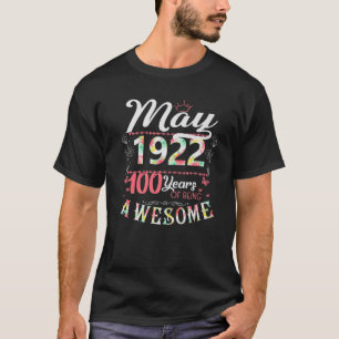 Camiseta 100º Presente De Flor De Aniversário Para Nascer