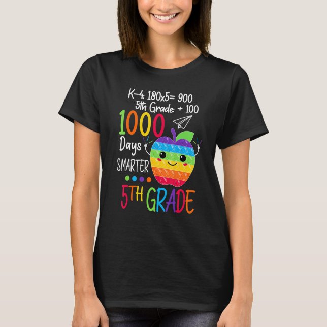 Camiseta 1000 days of school 5th Grade Teacher 1000 Days Sm (Frente)