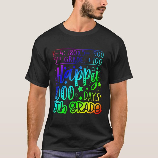 Camiseta 1000 Dias Mais Inteligentes Professor Do Quinto Gr (Frente)