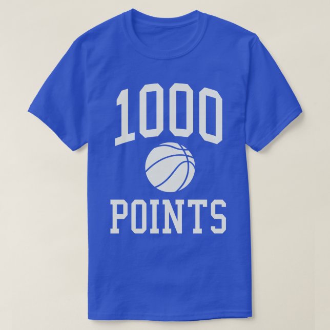 Camiseta 1000 Pontos de Basquete para Segundo grau de Prese (Frente do Design)