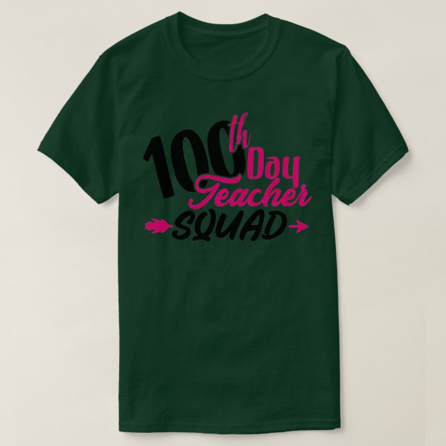 Camiseta 100.º Dia da Escola 100.º Dia de Professores Esqua (Frente do Design)