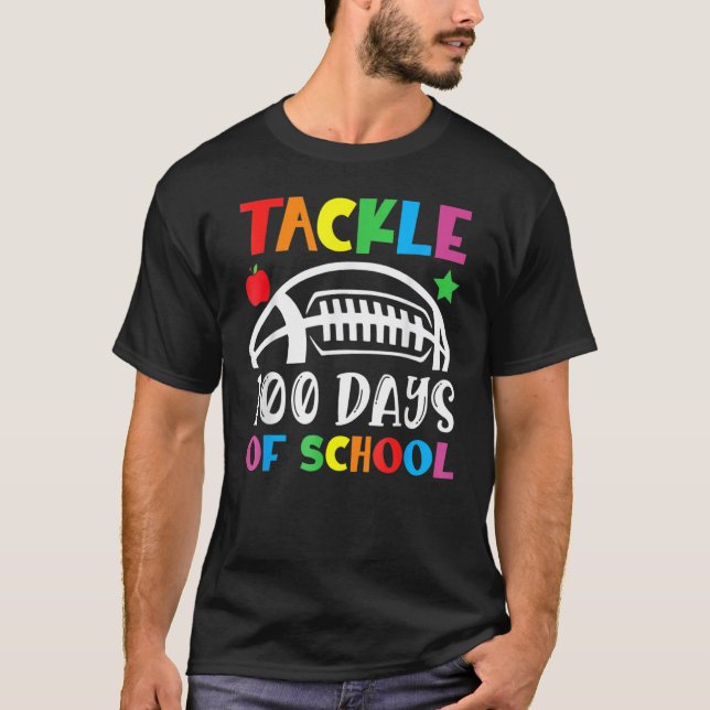 Camiseta 100.º Dia Da Escola Combater 100 Dias De Pé Escola (Frente)