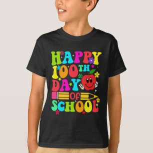 Camiseta 100.º Dia Da Escola Retro 100 Dias De Estudante De