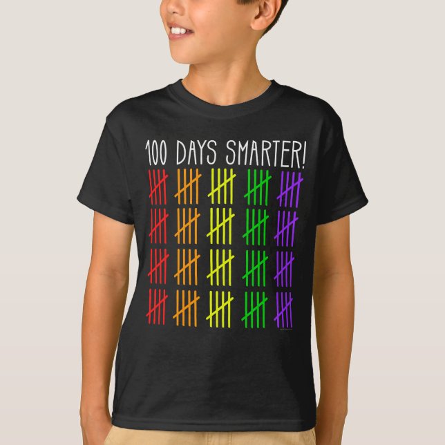Camiseta 100. º Dia da Professora de Contagem Arco-Íris na  (Frente)