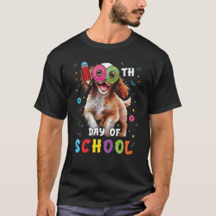 Camiseta 100.º Dia Da Rosquinha De Cachorro Espanhol Escola